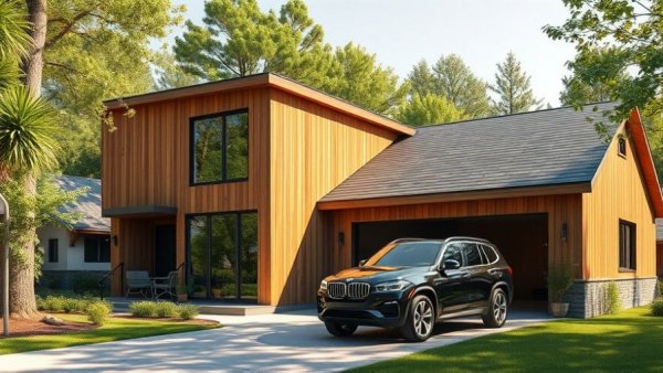 Open garage with SUV, highlighting security risks in warmer weather.