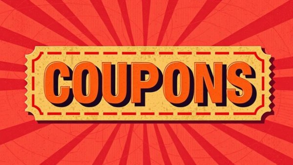 Innovative We-Vibe Discounts retro coupon illustration in red and orange
