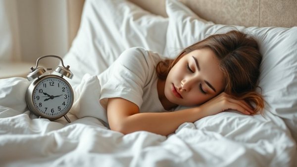 Young woman asleep amid home automation for morning routine
