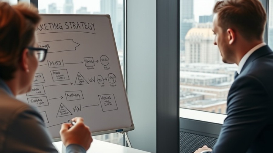 Focused marketing strategy planner drafting ideas in a modern conference room with city view.