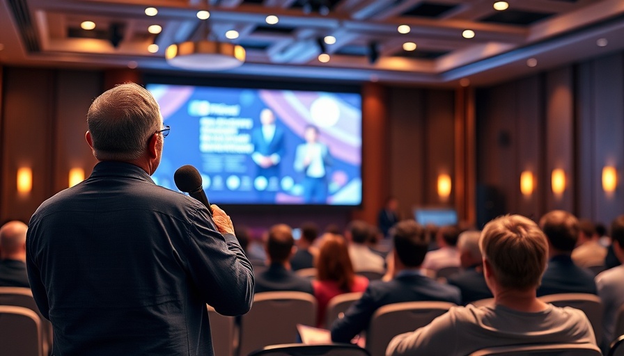 Speaker at smart home IoT solutions summit presenting.