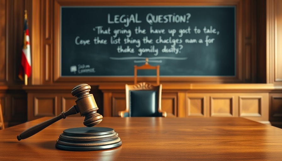 Courtroom setup questioning 3 elements of standing to sue.