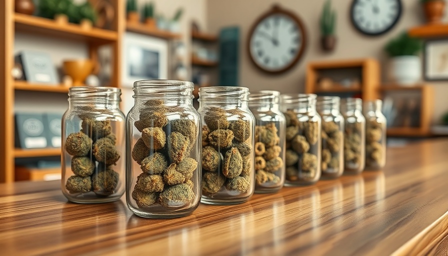 Cannabis CAPEX and Compliance Planning: jars of cannabis buds on counter.