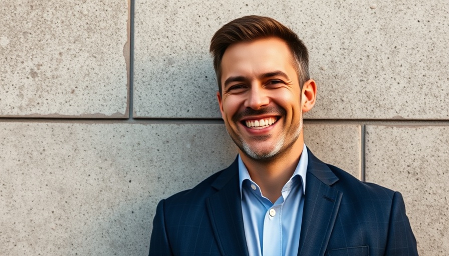 Portrait of a confident man smiling, outdoors in natural light.
