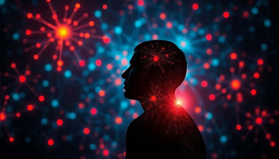 Abstract chronic pain prediction illustration with neural patterns.