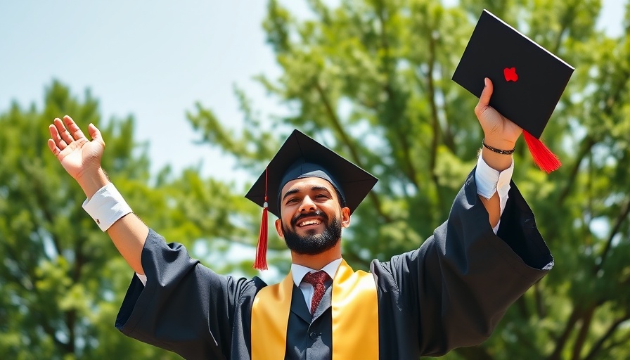 Graduate celebrating with diploma, Best Foot Forward Scholarship