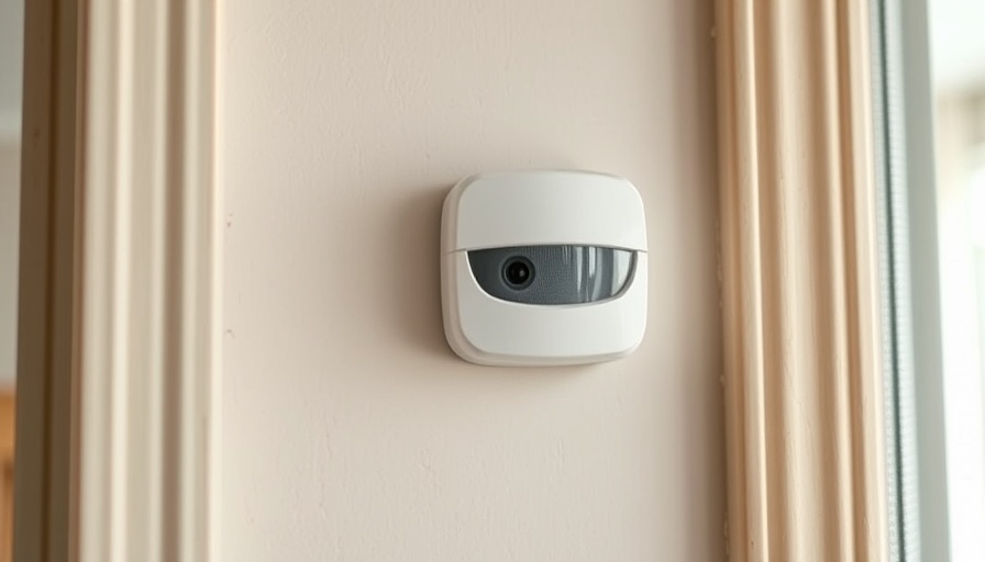 Wall-mounted motion sensor for presence detection technology in homes.