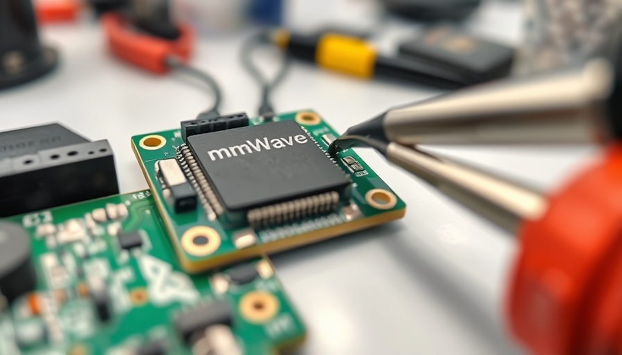 DIY presence sensor module with visible soldering iron.