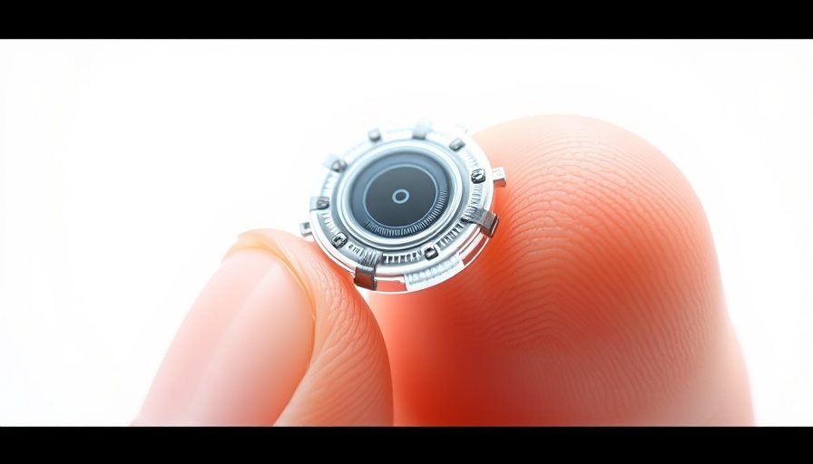 USC AI implant for chronic pain relief, futuristic design, macro shot.