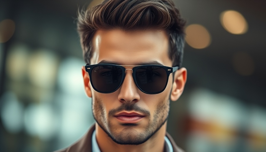 Stylish man in sunglasses contemplating a decision in photorealistic portrait.