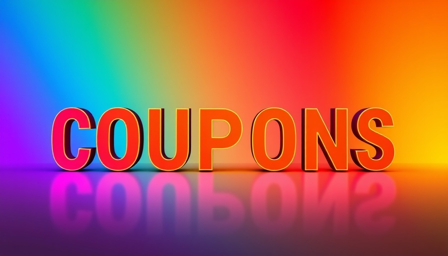 Colorful COUPONS text with rainbow hues for Chewy Promo Codes.