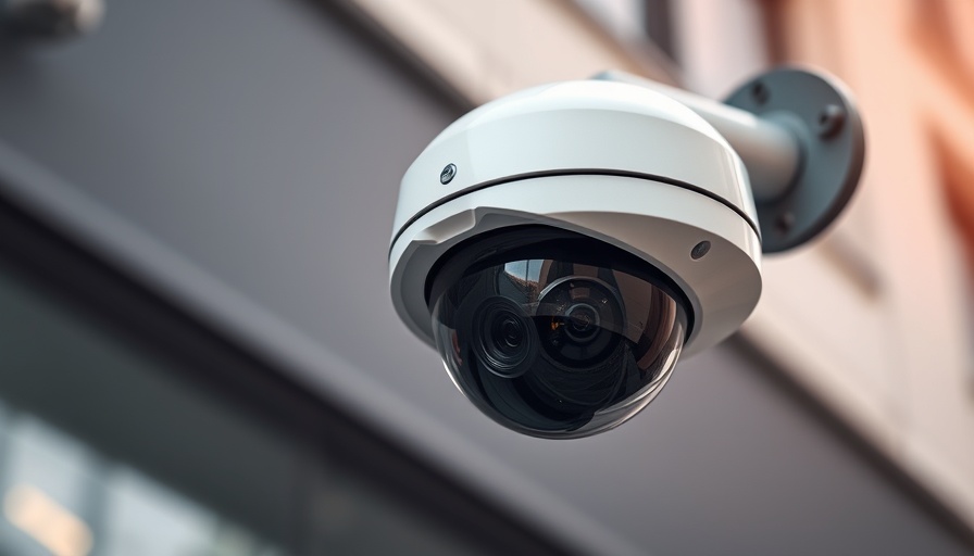 Modern encrypted security camera close-up view.