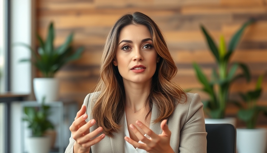 Confident woman discussing personal injury rights in a modern office.