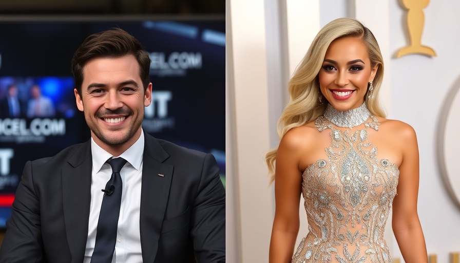 Two stylish individuals with contrasting expressions at events.