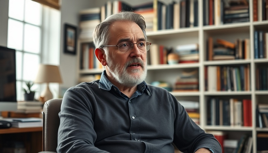 Man discussing Texas redistricting democracy in a home office setting