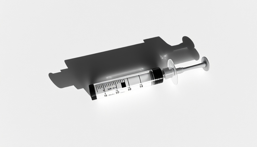 Monochrome syringe for vaccine in cancer treatment setting