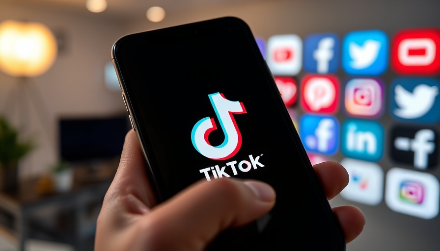 Trending news on social media with TikTok logo on smartphone.