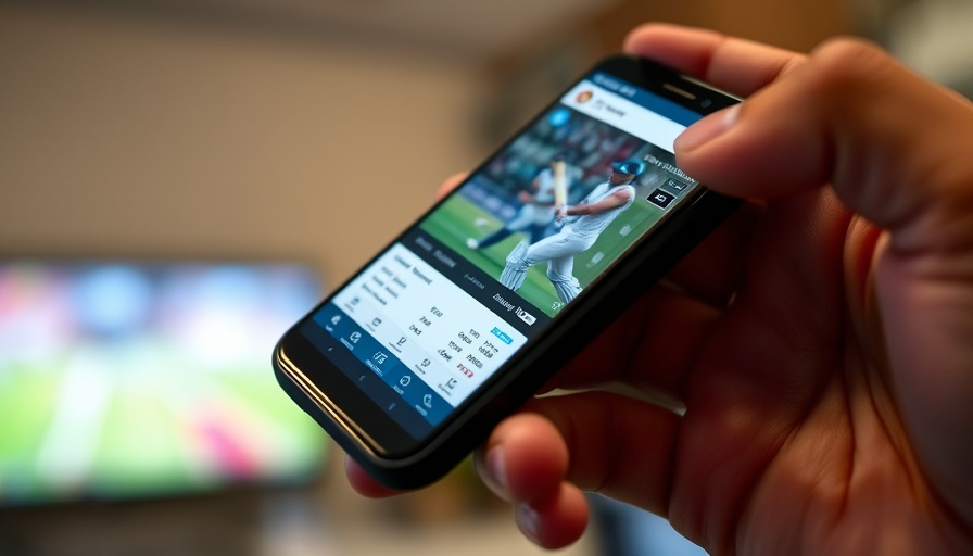 Smartphone displaying an online betting app in India.