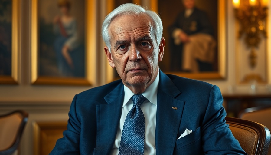 Portrait of an elderly man in a suit related to Trump tariffs illegal.