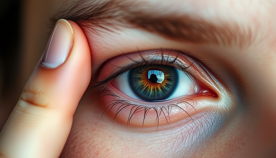Close-up of red eye indicating dry eyes treatment need.
