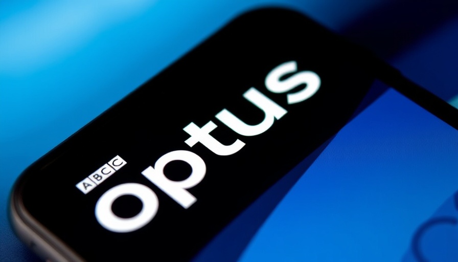 Optus telecommunications outage on smartphone screen, BBC News overlay