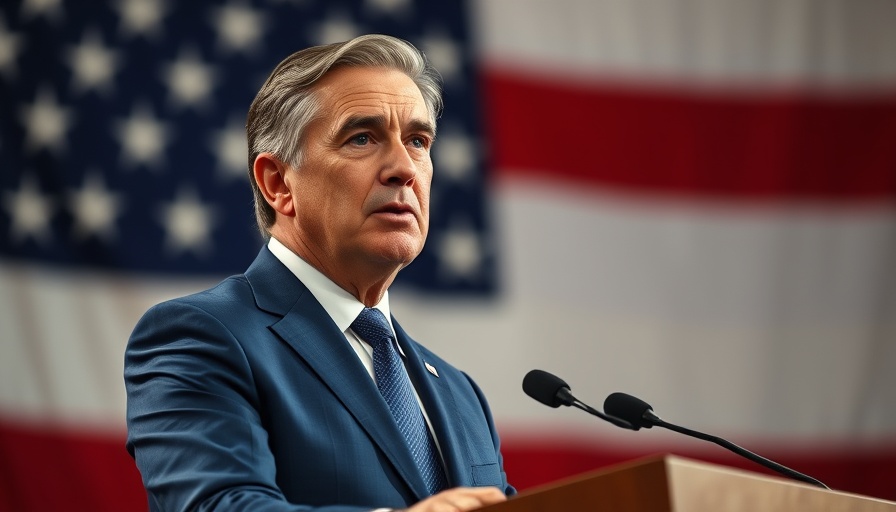Wounded Knee soldiers medals of honor: Man in blue suit speaking at podium.