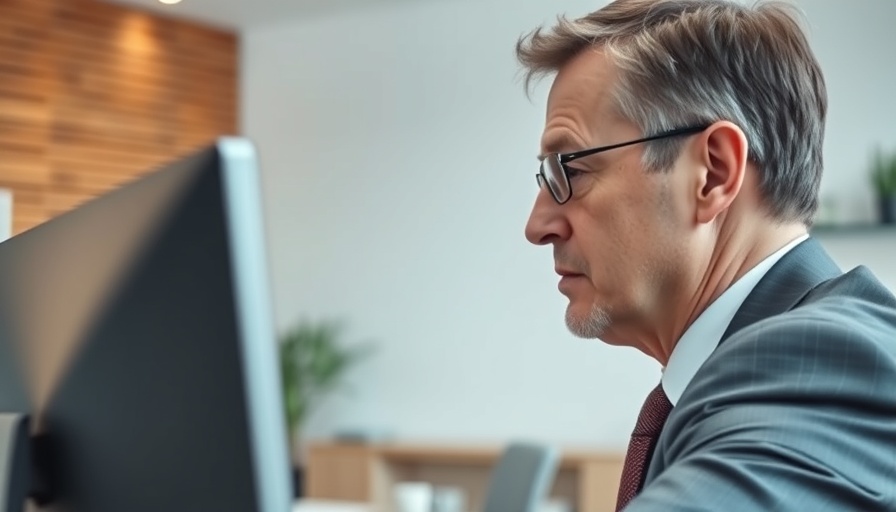 Computer science job search challenges depicted with a businessman engaged in video call.