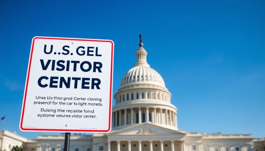 U.S. Capitol Visitor Center closure sign due to funding lapse.