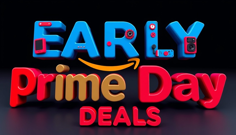 Amazon Prime Big Deal Days early deals in colorful 3D graphic.