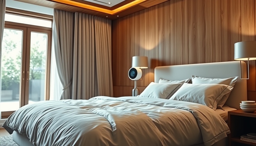Modern smoke detector in a cozy bedroom, emphasizing alarm safety for individuals with hearing or vision impairment.