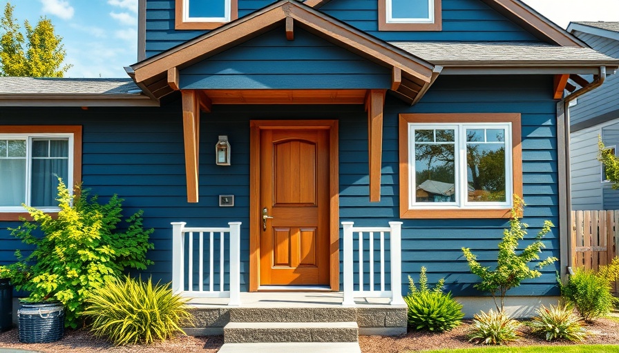 Modern house with navy blue siding showcasing remodeling timelines.