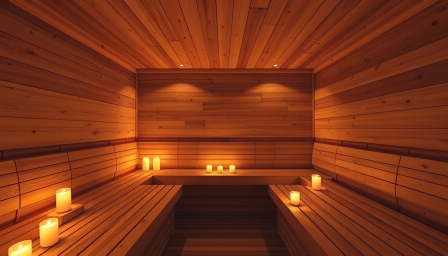 Luxurious home sauna with candles and wooden benches, showing ambiance and design relevant to home sauna cost in 2025.