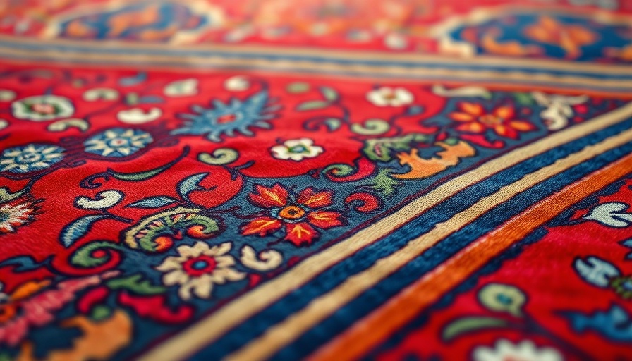 Vibrant clean silk rug with intricate patterns in rich colors