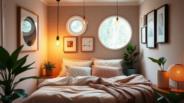 Cozy small bedroom design ideas with stylish decor.