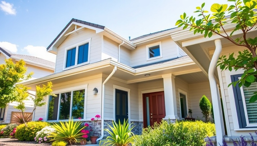 Modern home with a fresh gutter installation to prevent water issues.