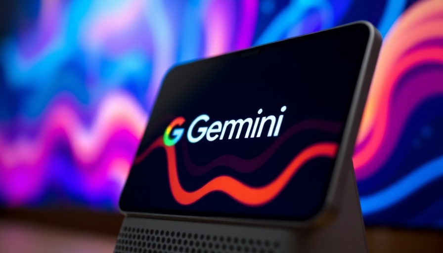 Google Gemini Smart Home Assistant logo on digital screen.