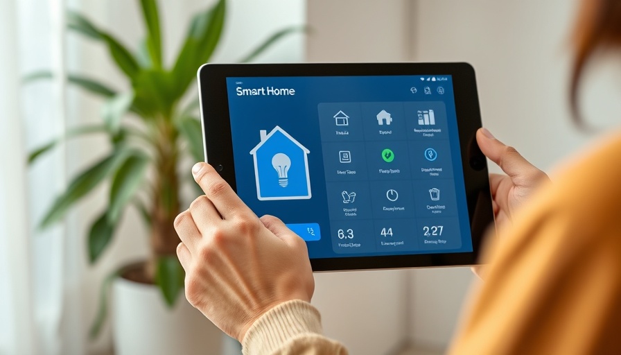 Person using tablet to control next-level smart home gadgets.