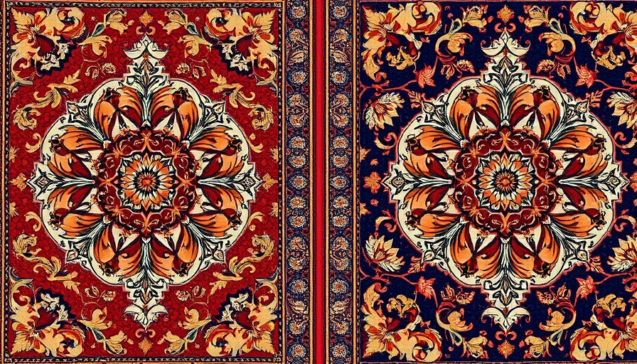 Intricate silk rugs with floral patterns displayed side by side.