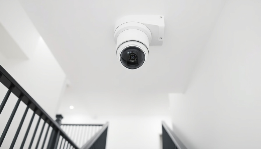 Modern security camera placement in stairwell for optimal coverage.