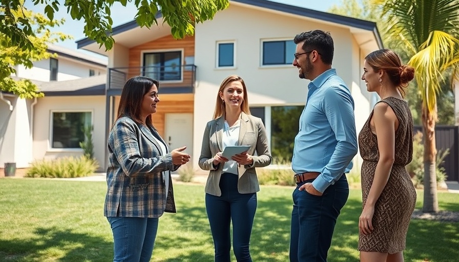 Professional agent showing a home for sale to a couple; Selling Your House for a Job Relocation.