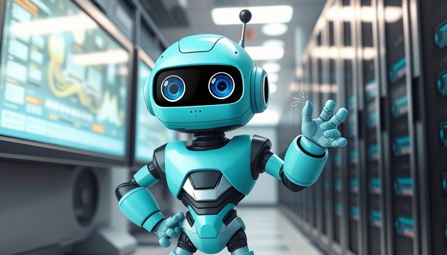 Robot character with servers symbolizing blazing internet speeds.