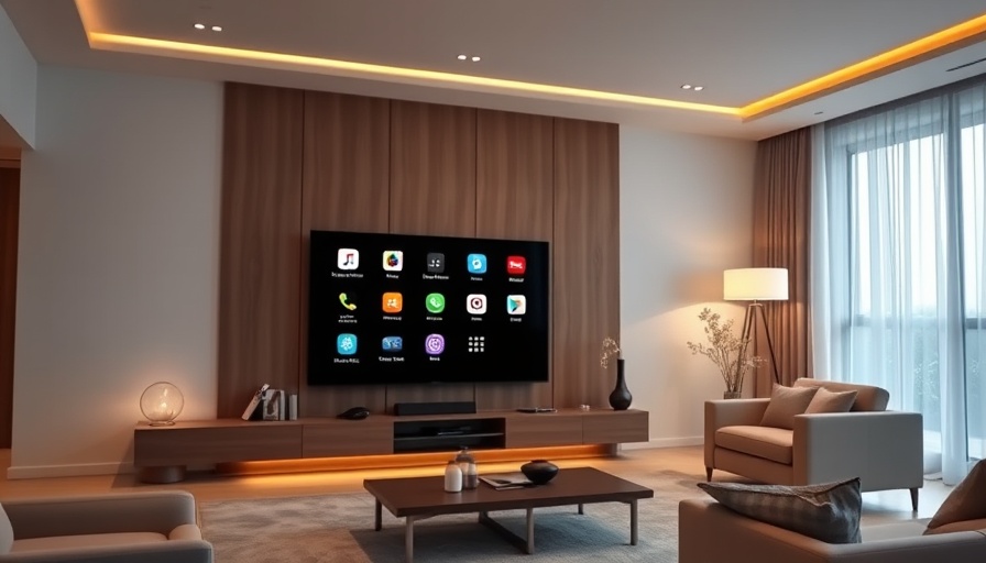 Smart home technology trends in a modern living room setting.