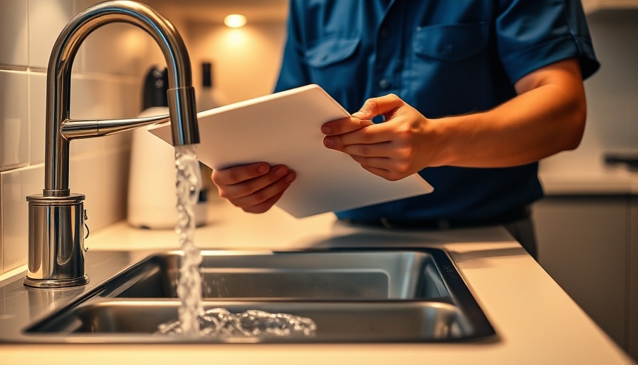 Home inspection failure caught during kitchen sink inspection with notes.