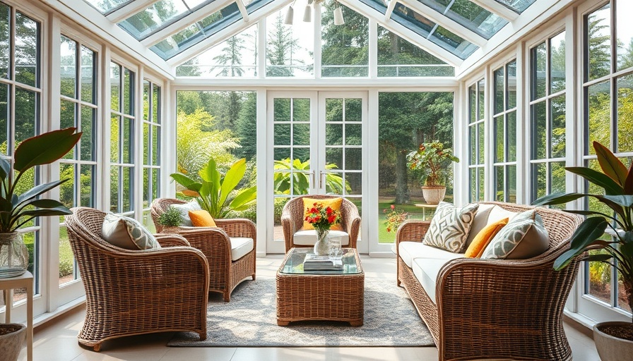 Cozy conservatory showcasing temperature management features.