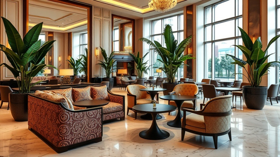 Luxurious hotel lounge exemplifies premium card lifestyle.