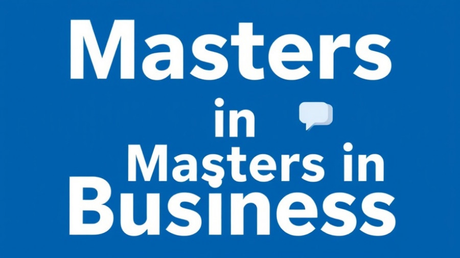 Bold text 'Masters in Business' with blue background for Henry Ward insights.