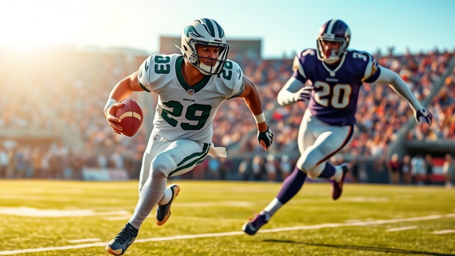 Eagles player evades defender on sunlit field, Eagles power rankings 2025.