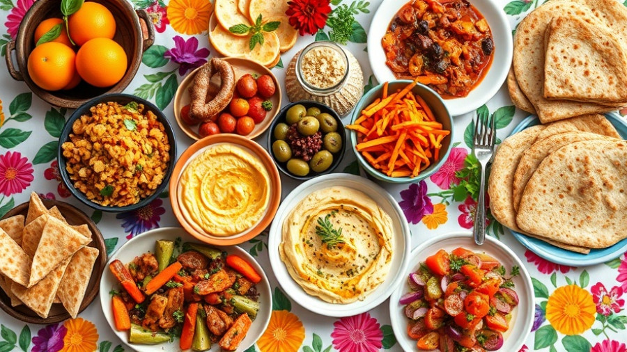 Best Restaurants in Fishtown: Vibrant Mediterranean feast with colorful dishes.