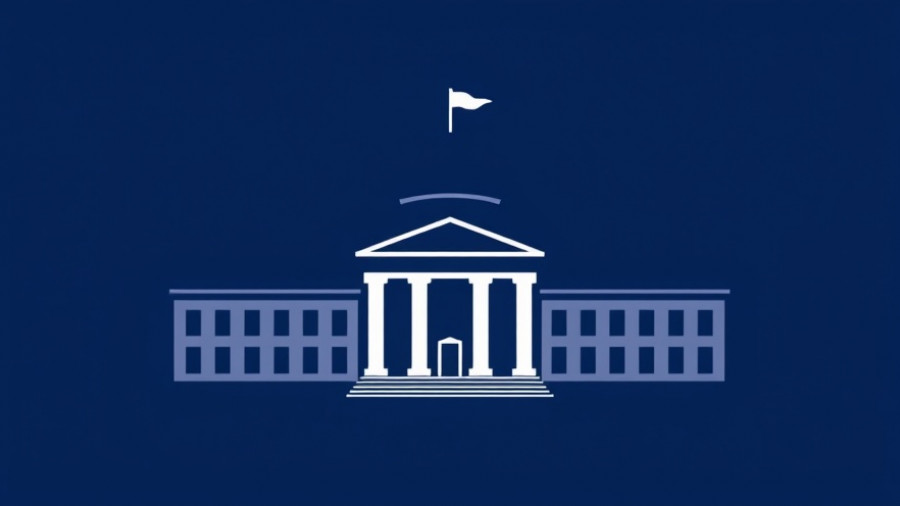 Government building silhouette icon illustrating structure and authority.