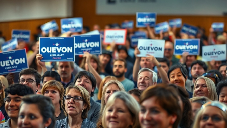 Diverse crowd at a political rally holding campaign signs for Democratic Socialists of America.